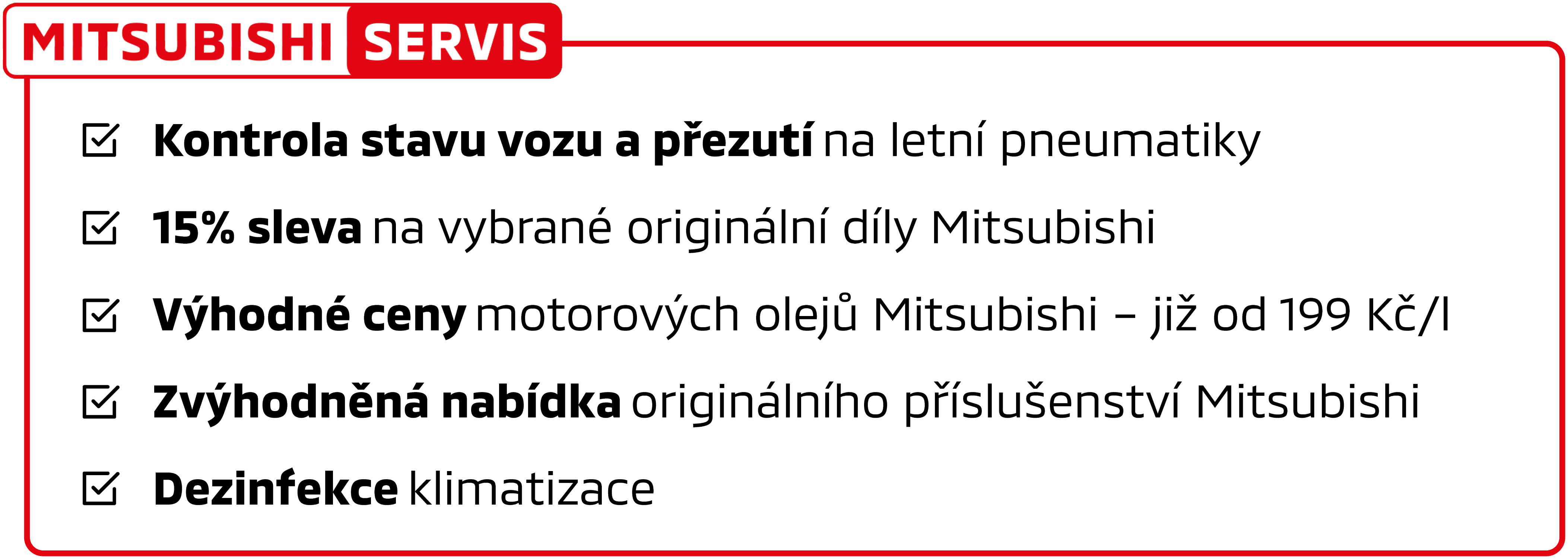 Jarní akční nabídka Mitsubishi servis